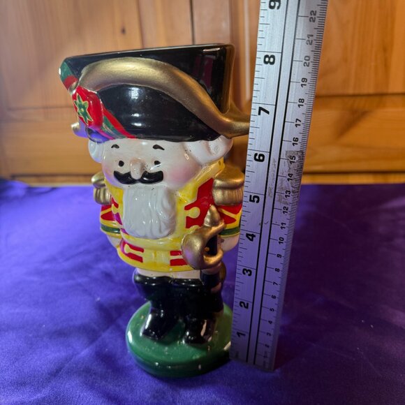 VTG ๐Teleflora Gift Nutcracker Ceramic Stein, Holiday Mug 16 fl oz - Picture 9 of 11